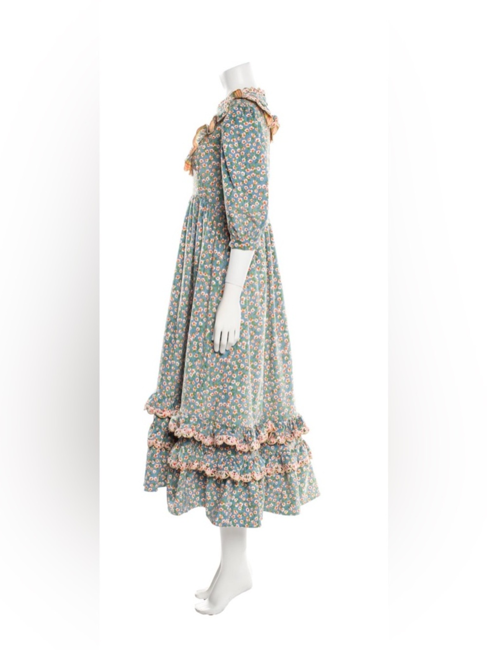 Celia B floral corduroy Abaca maxi dress size xs - Picture 4 of 11